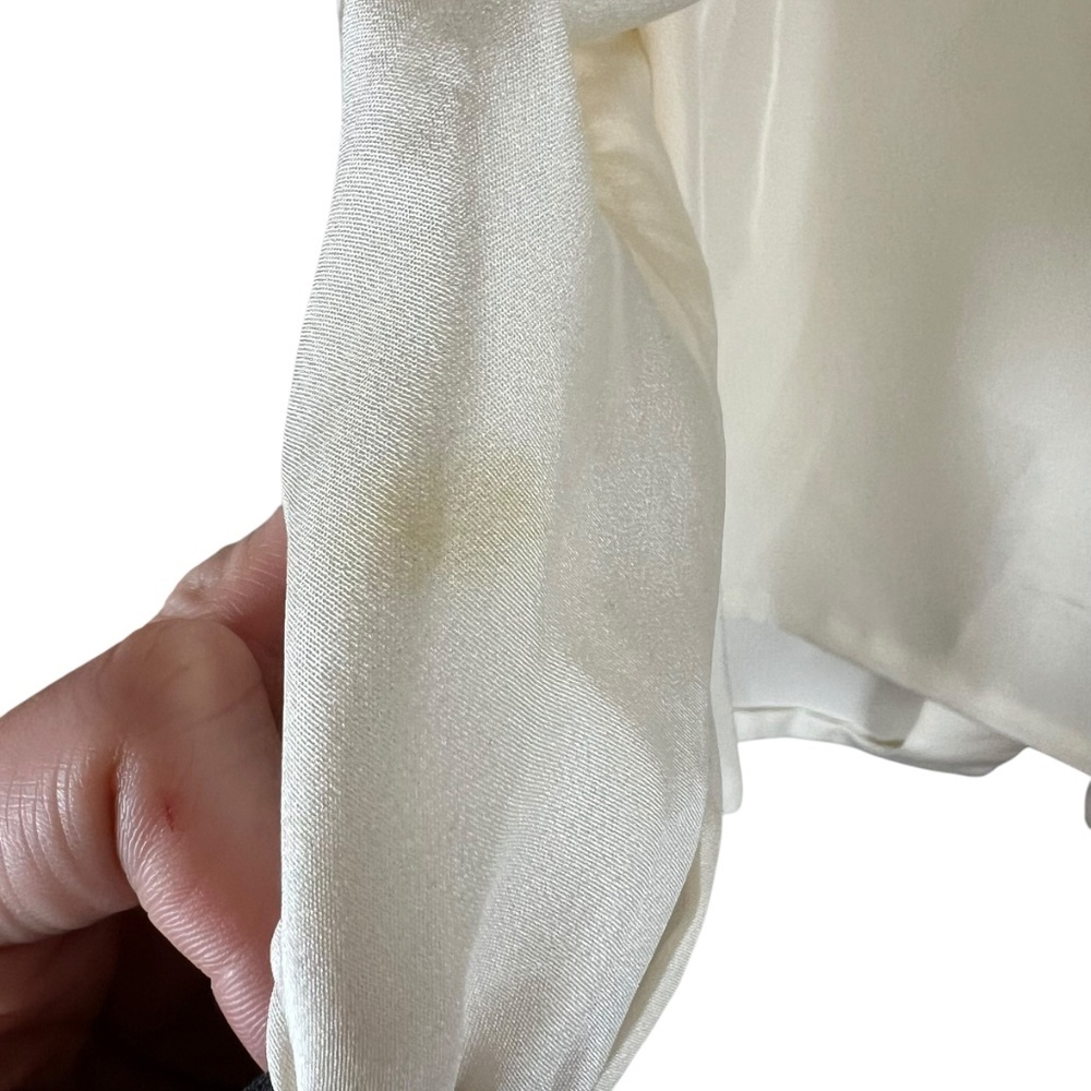 Vintage The Mediterranean Seattle by Roberto Avolio Milano 100%Silk Blouse Small - Picture 3 of 10